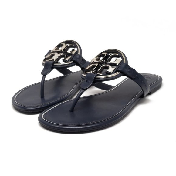 Tory Burch Metal Miller Sandals in Navy Size 8 - Picture 4 of 8